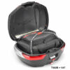Bauletto Top Case Monokey Moto Givi V47NN Con Catadiottri Fumè Inserto Carbon Look