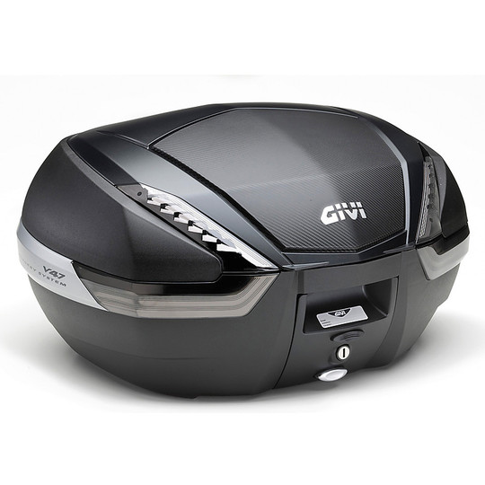 Bauletto Top Case Monokey Moto Givi V47NN Con Catadiottri Fumè Inserto Carbon Look