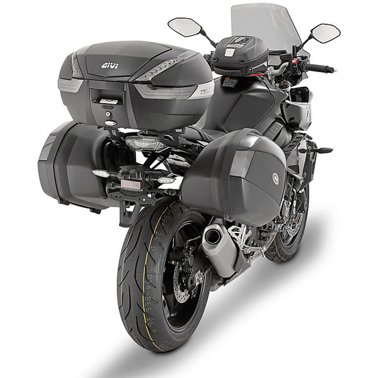 Bauletto Top Case Monokey Moto Givi V47NN Con Catadiottri Fumè Inserto Carbon Look