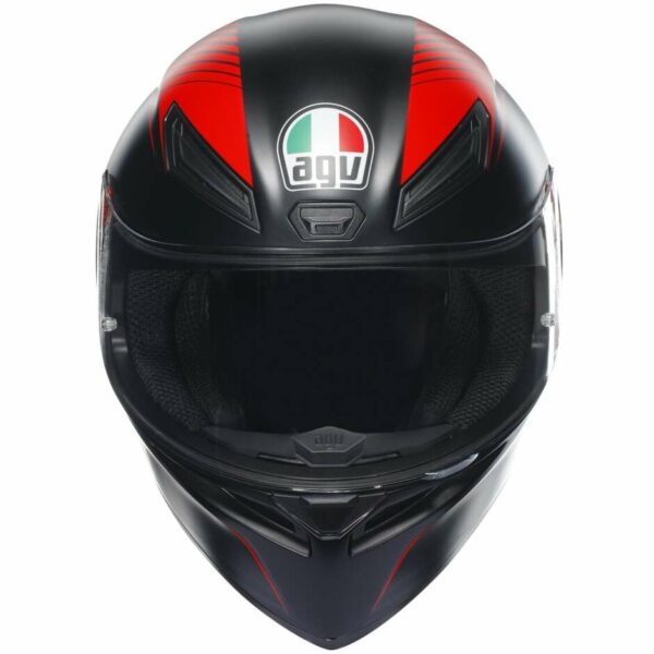 CASCO MOTO INTEGRALE AGV K1 S WARMUP MATT BLACK/RED E2206