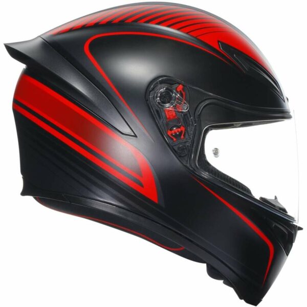CASCO MOTO INTEGRALE AGV K1 S WARMUP MATT BLACK/RED E2206