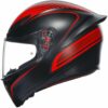 CASCO MOTO INTEGRALE AGV K1 S WARMUP MATT BLACK/RED E2206