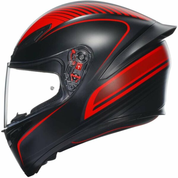 CASCO MOTO INTEGRALE AGV K1 S WARMUP MATT BLACK/RED E2206