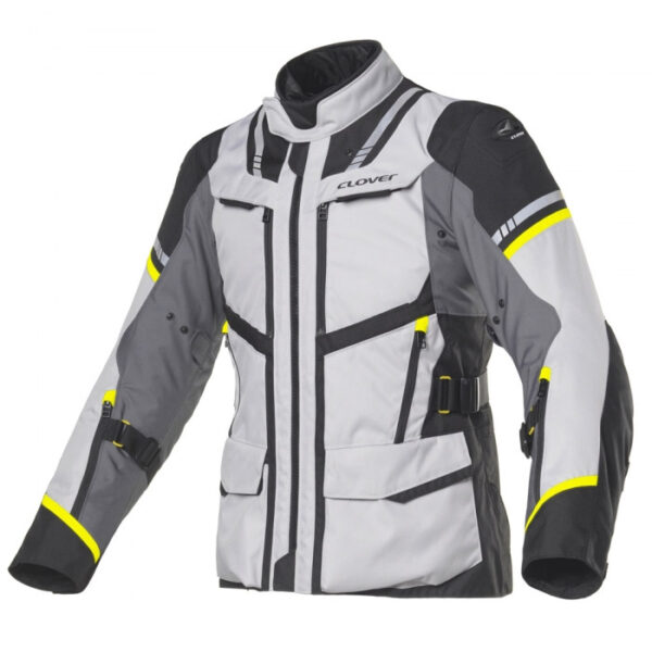 Giacca Moto Clover Savana 3 Wp Giallo Grigio