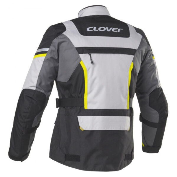 Giacca Moto Clover Savana 3 Wp Giallo Grigio