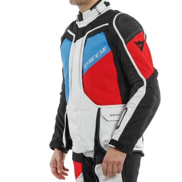 GIACCA DAINESE D-EXPLORER 2 GORE-TEX GLACIER-GRAY / BLUE / LAVA-RED / BLACK