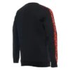 FELPA DAINESE SWEATER STRIPES BLACK/FLUO-RED