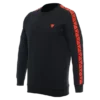 FELPA DAINESE SWEATER STRIPES BLACK/FLUO-RED