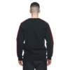 FELPA DAINESE SWEATER STRIPES BLACK/FLUO-RED