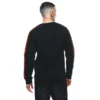 FELPA DAINESE SWEATER STRIPES BLACK/FLUO-RED