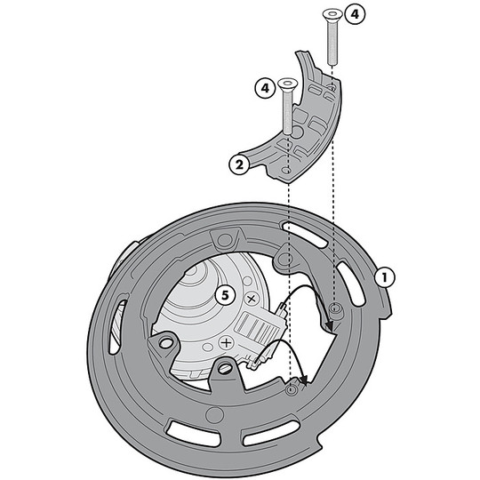 Flangia Per Borsa Serbatoio Tanklock Kappa/Givi BF22K