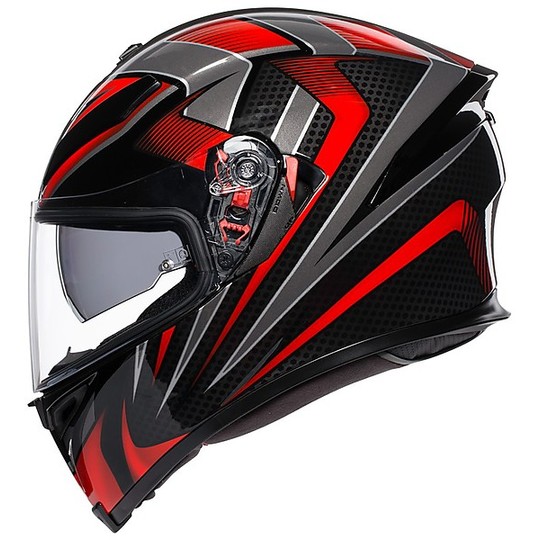 CASCO MOTO AGV K5 S MULTI HURRICANE 2.0 BLACK RED