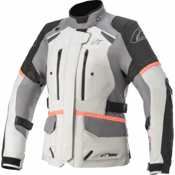 Giubbotto Donna Moto In Tessuto Alpinestars STELLA ANDES v3 Drystar Ghiaccio Grigio Scuro Nero