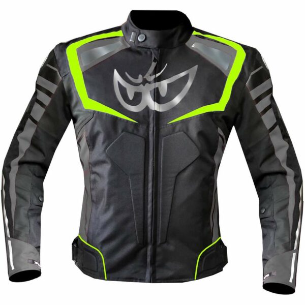 Giubbotto Moto in Tessuto Tecnico Berik 2.0 Lady NJ-193329 CE WP Nero Giallo Fluo