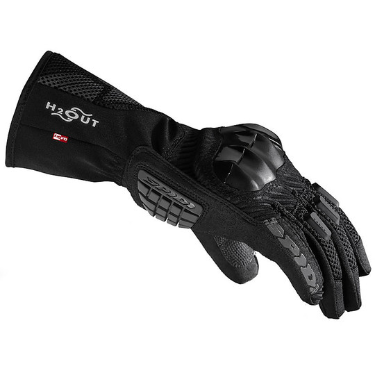 Guanti Moto In Tessuto Touring H2Out Spidi RAINSHIELD Nero