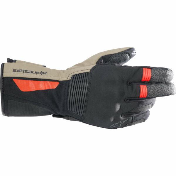 Guanti Moto Touring Alpinestars DENALI AEROGEL DRYSTAR Nero Khaki Rosso FLuo
