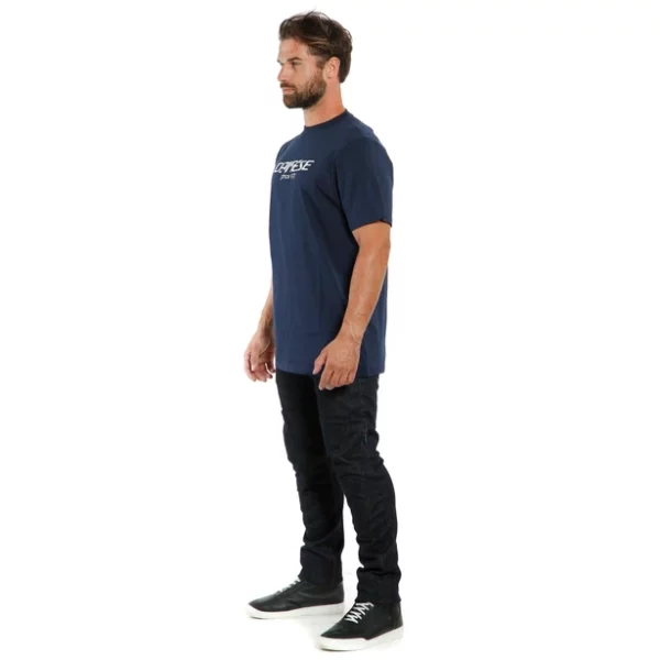 MAGLIA DAINESE T-SHIRT BLACK-IRIS/WHITE