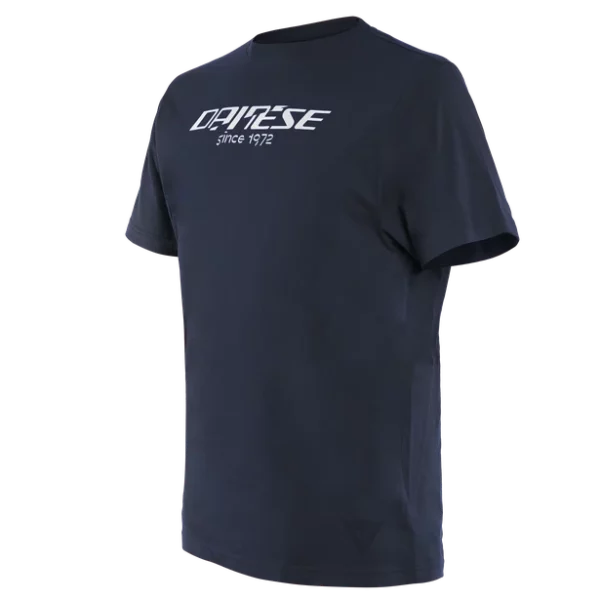 MAGLIA DAINESE T-SHIRT BLACK-IRIS/WHITE