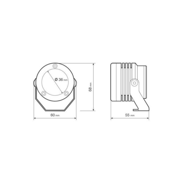 COPPIA FARI O-LUX AUSILIARI A LED, LUCE FOCALIZZATA, 18 W
