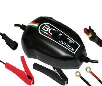 BC JUNIOR 900, Caricabatteria e Mantenitore Batterie Auto e Moto 12V Piombo-Acido, 1 Amp