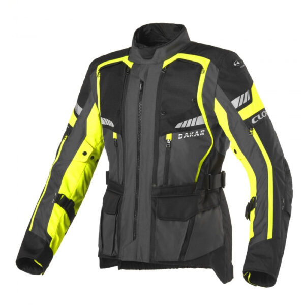 Giacca Moto Touring Clover Dakar 2 Wp Nero Giallo