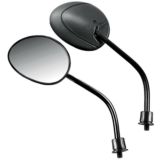 Coppia Specchietti Moto Lampa Modello Marph da 10mm Nero