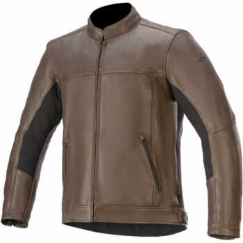 GIACCA MOTO IN PELLE ALPINESTARS TOPANGA CE BROWN