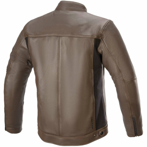 GIACCA MOTO IN PELLE ALPINESTARS TOPANGA CE BROWN