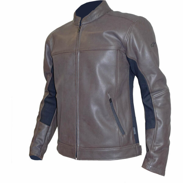 GIACCA MOTO IN PELLE ALPINESTARS TOPANGA CE BROWN