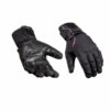 Guanti Impermeabili In Pelle e Tessuto Rea Lady Nero/Rosa