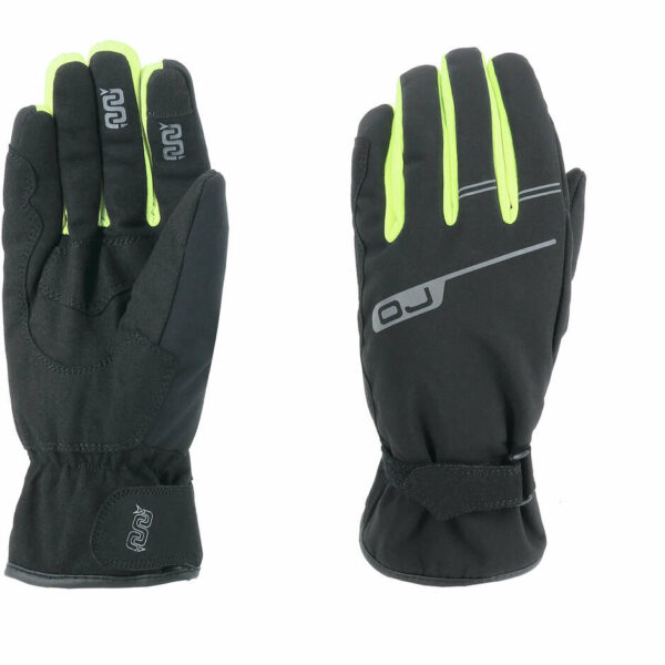 Guanti Moto In Tessuto Impermeabili Certificati Oj Atmosfere G204 WIRE Nero Giallo Fluo