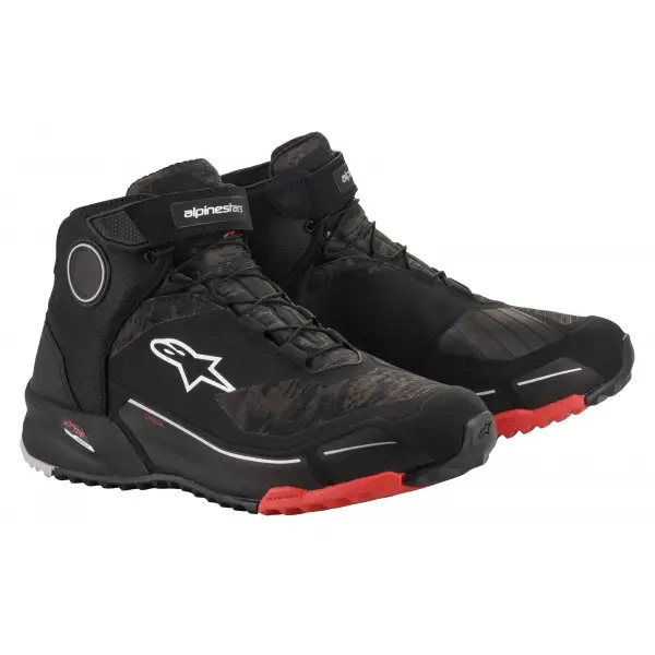 SCARPE MOTO ALPINESTARS CR-X DRYSTAR ROSSO CAMO NERO