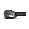 OCCHIALI CROSS 100% STRATA 2 BLACK - LENTE TRASPARENTE
