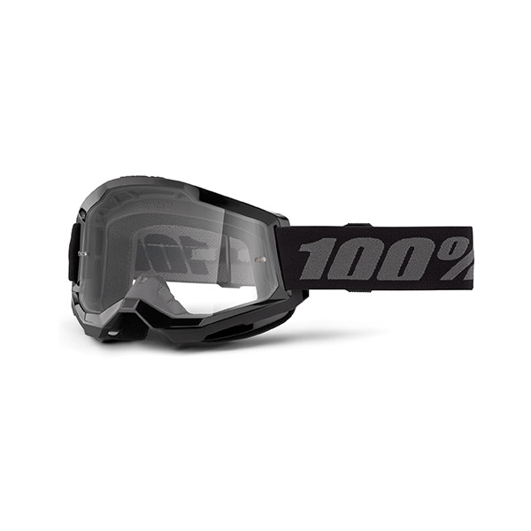 OCCHIALI CROSS 100% STRATA 2 BLACK - LENTE TRASPARENTE