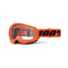 OCCHIALI CROSS 100% STRATA 2 NEON ORANGE - LENTE TRASPARENTE