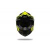 CASCO MOTOCROSS UFO PLAST INTREPID NERO E GIALLO FLUO