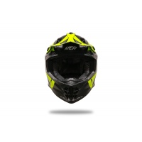 CASCO MOTOCROSS UFO PLAST INTREPID NERO E GIALLO FLUO