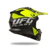 CASCO MOTOCROSS UFO PLAST INTREPID NERO E GIALLO FLUO