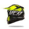 CASCO MOTOCROSS UFO PLAST INTREPID NERO E GIALLO FLUO