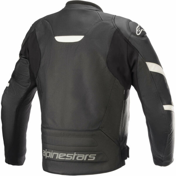 Giubbotto Moto in Pelle Alpinestars FASTER V2 AIRFLOW Nero Bianco