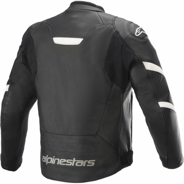 Giubbotto Moto In Pelle Alpinestars FASTER V2 Nero Bianco