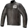 Giubbotto Moto in Pelle Alpinestars SIXTY THREE Nero