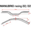 Manubrio Moto Strada in Ergal BARRACUDA Racing Rosso