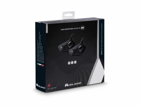 Interfono Moto Bluetooth Midland BT RUSH RCF TWIN (Doppio)