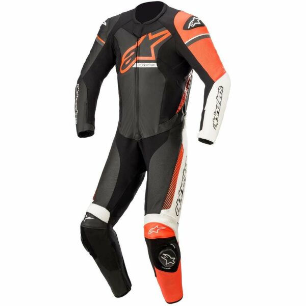 Tuta Moto Intera Alpinestars GP FORCE PHANTOM 1Pc Nero Bianco Rosso Fluo