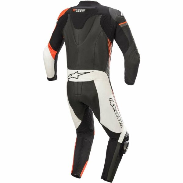 Tuta Moto Intera Alpinestars GP FORCE PHANTOM 1Pc Nero Bianco Rosso Fluo