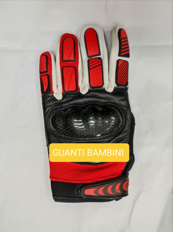 GUANTI MINIMOTO PER BAMBINI ROSSO-GIALLO-NERO