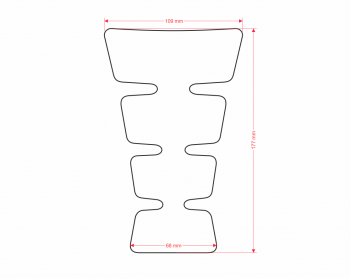PROTEGGI SERBATOIO MOTO UNIVERSALE TRASPARENTE ONEDESIGN MEDIO