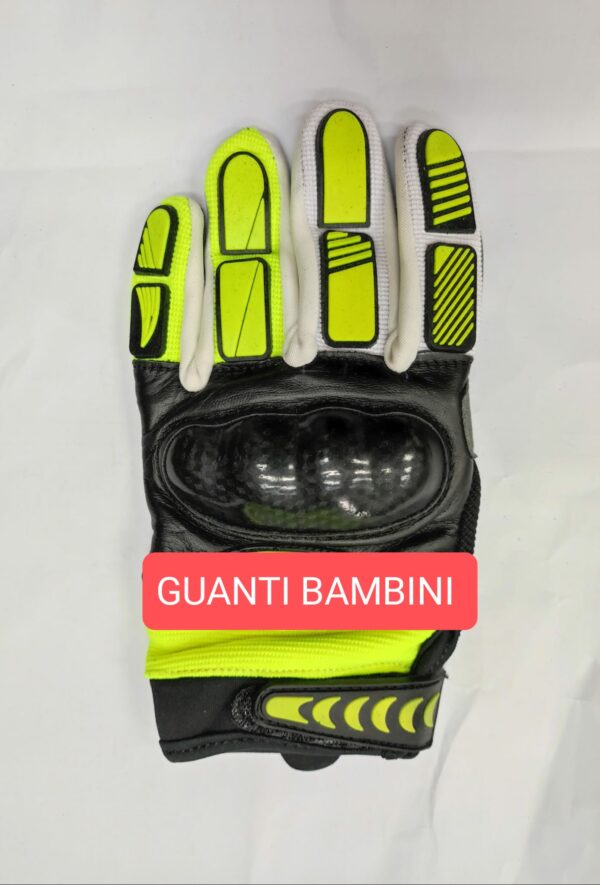 GUANTI MINIMOTO PER BAMBINI ROSSO-GIALLO-NERO