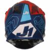 CASCO MOTO CROSS  BAMBINO JUST1 J32 VERTIGO Blu Arancio Fluo